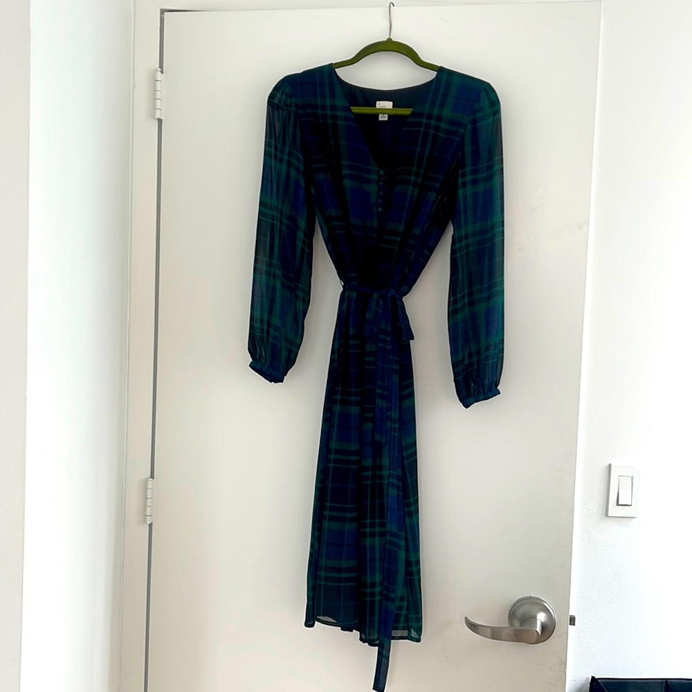 A New Day green and blue plaid dress